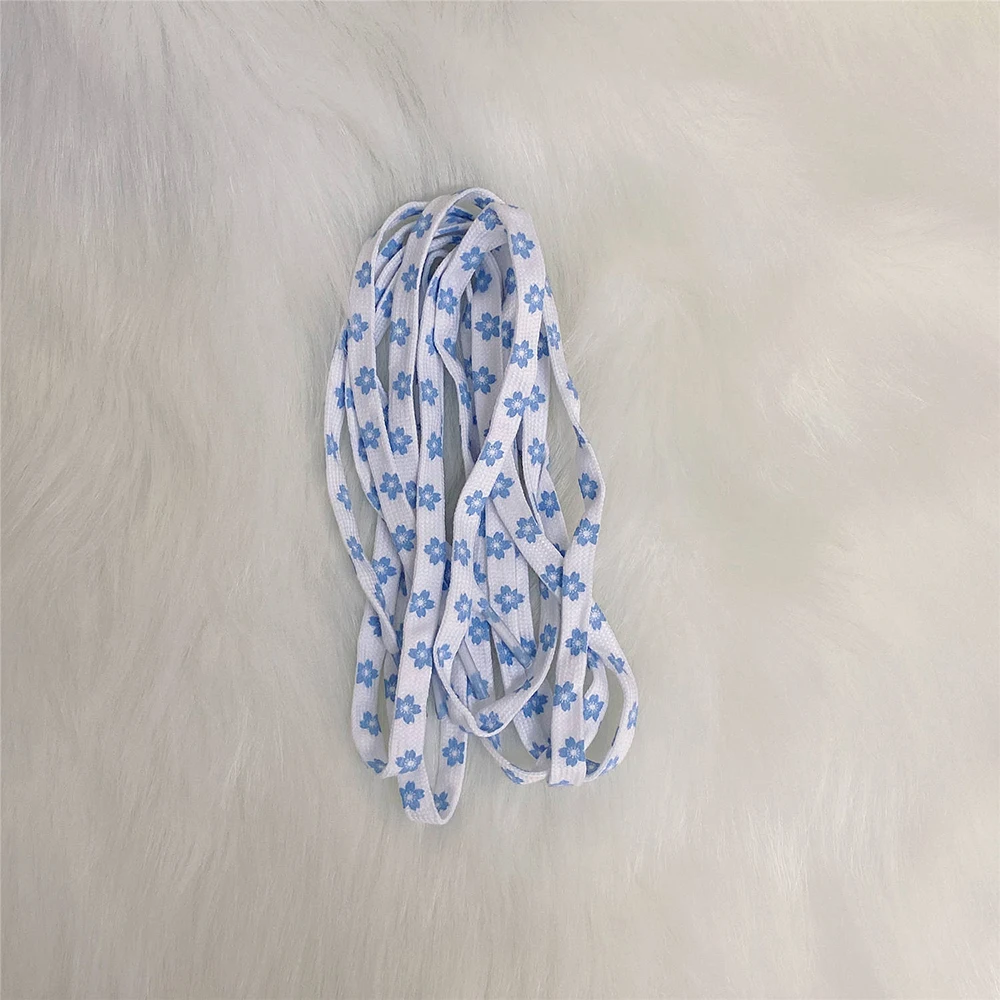 Original Multi-style Cherry Tie Dye Printin Blossom Pink Shoelace Female Flower Sneaker Woman Lace Of Lace White Female Shoelace