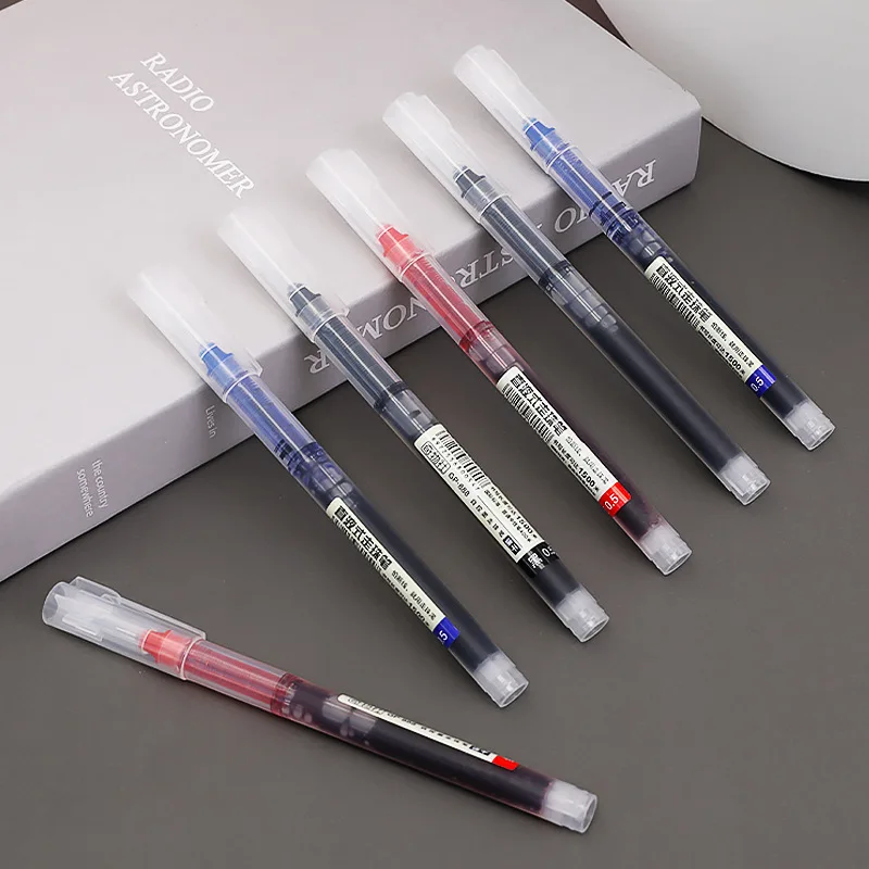 

KDD 6Pcs/lot Gel Pens Set Black Blue Red Ink Gel Pen Tip 0.5mm Material Escolar Papelaria Office Accessories