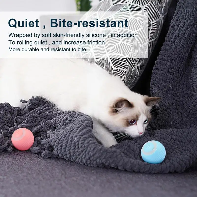 

Interactive Pet Ball Cat Toy Rolling Dog Toys With Intelligent Obstacle Avoidance Sensor USB Rechargeable Cat Exercise Toy Smart
