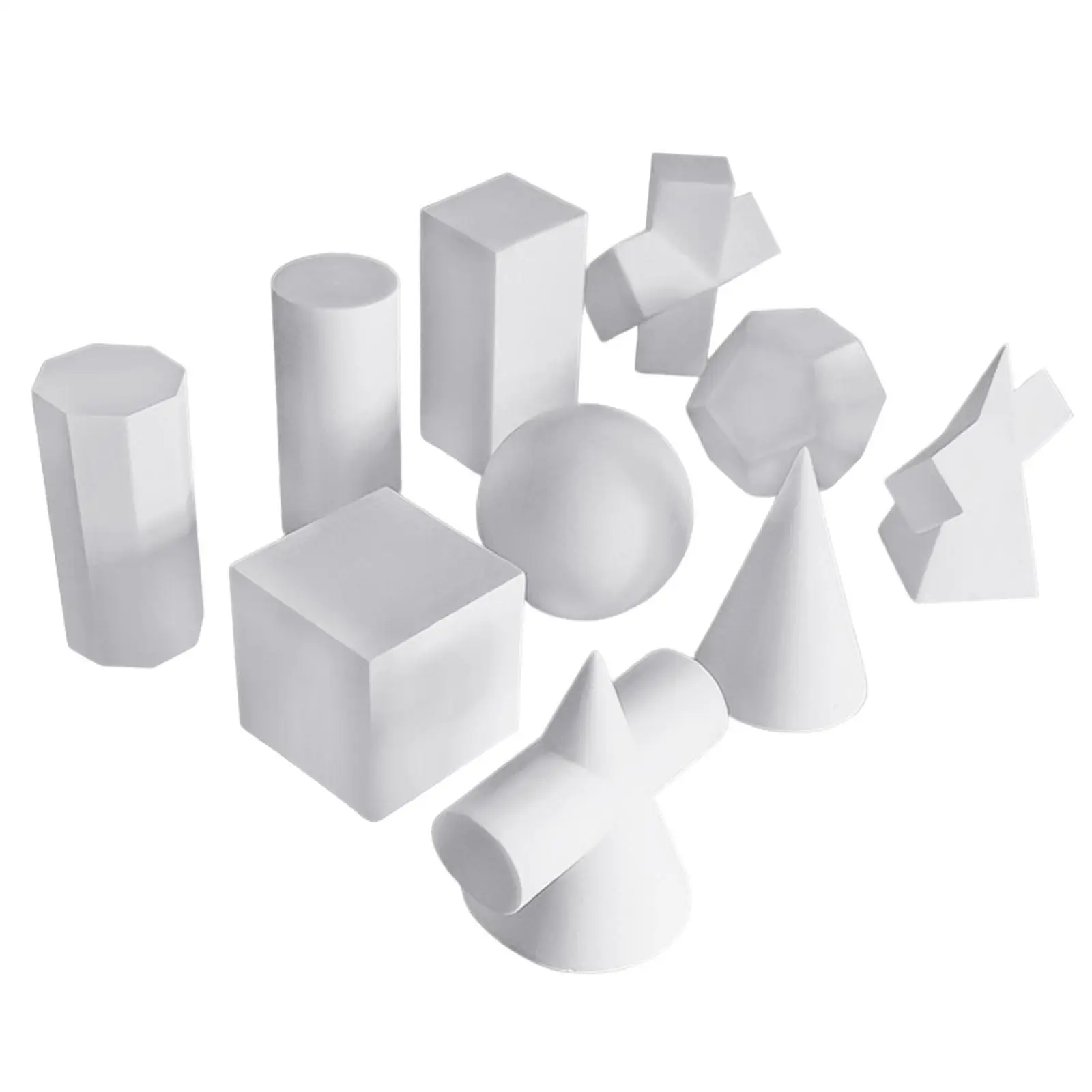 

10 Pieces Mini Resin 3D Geometry Sketch Sculpture Figurines, for Ornaments Home Decor Art Aids Art Craft Modern