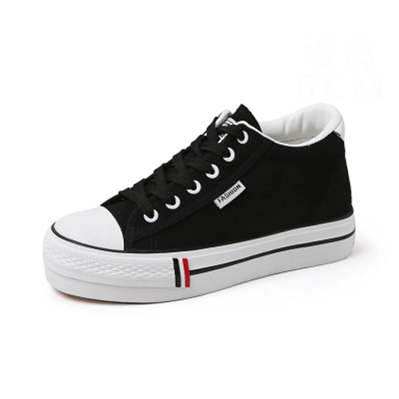 2023 Autumn New Women Spring Platform Wedge Canvas Fashion Trainers Female Sneakers Casual Ladies Sports Shoes Heel Thick Bottom