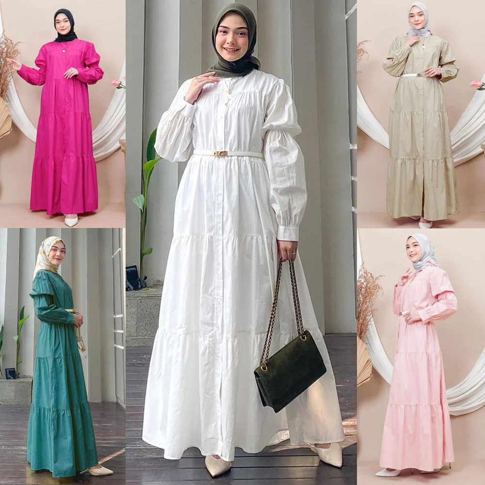 

Turkey Muslim Women Maxi Shirt Long Dress Moroccan Kaftan Vestidos Abaya Robe Femme Musulman Prayer Garment Islamic Clothing