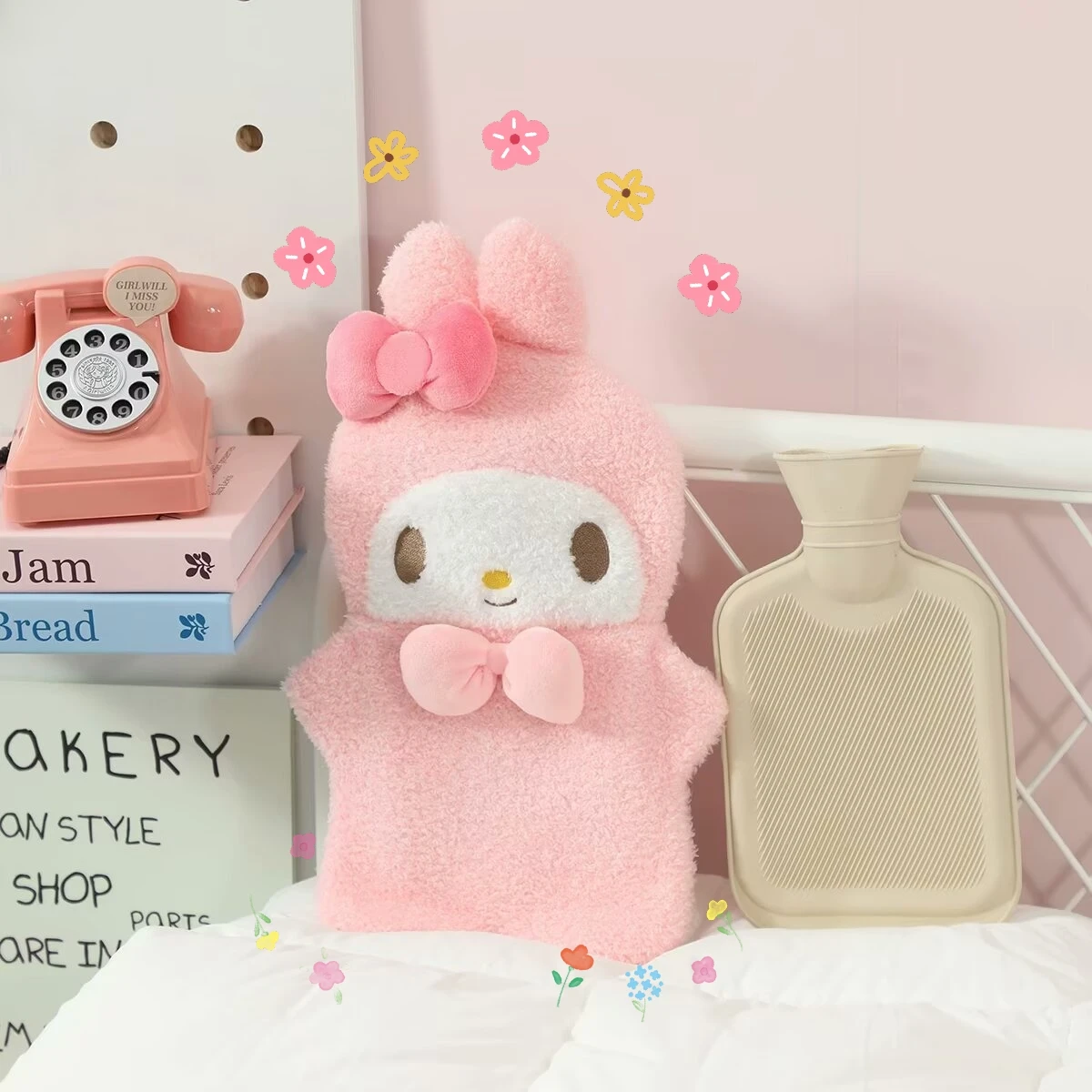 Sanrio милая плюшевая теплая сумка для рук Hello Kitty Kuromi Cinnamoroll My Melody бутылки с горячей