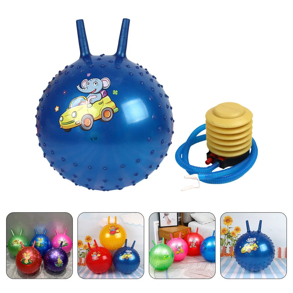 

Ball Jumping Home Bouncing Handle Kids Inflatable Toys Balls Outdoor Indoor Pump