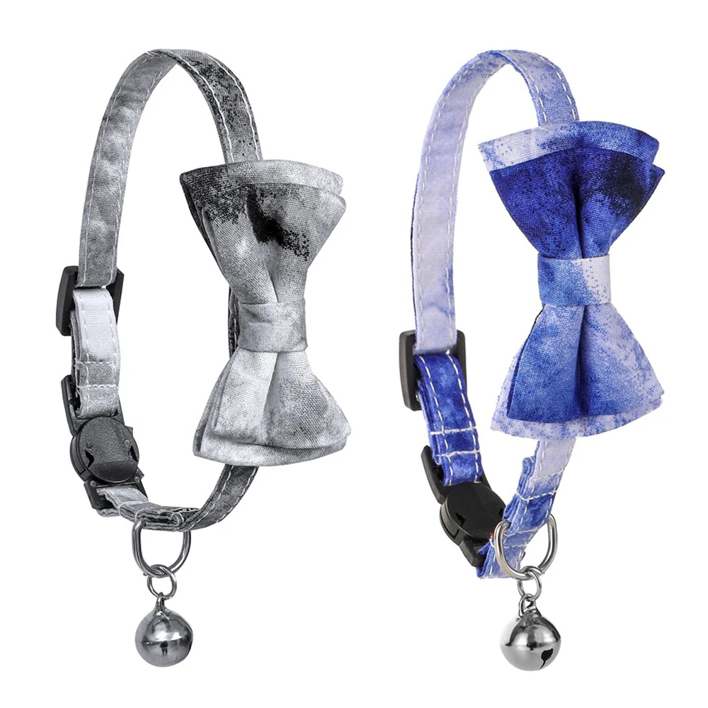 

Классический Клетчатый воротник Sucado с котом из буйвола, с милым галстуком-бабочкой и колокольчиком для котенка, регулируемая безопасная Пр...