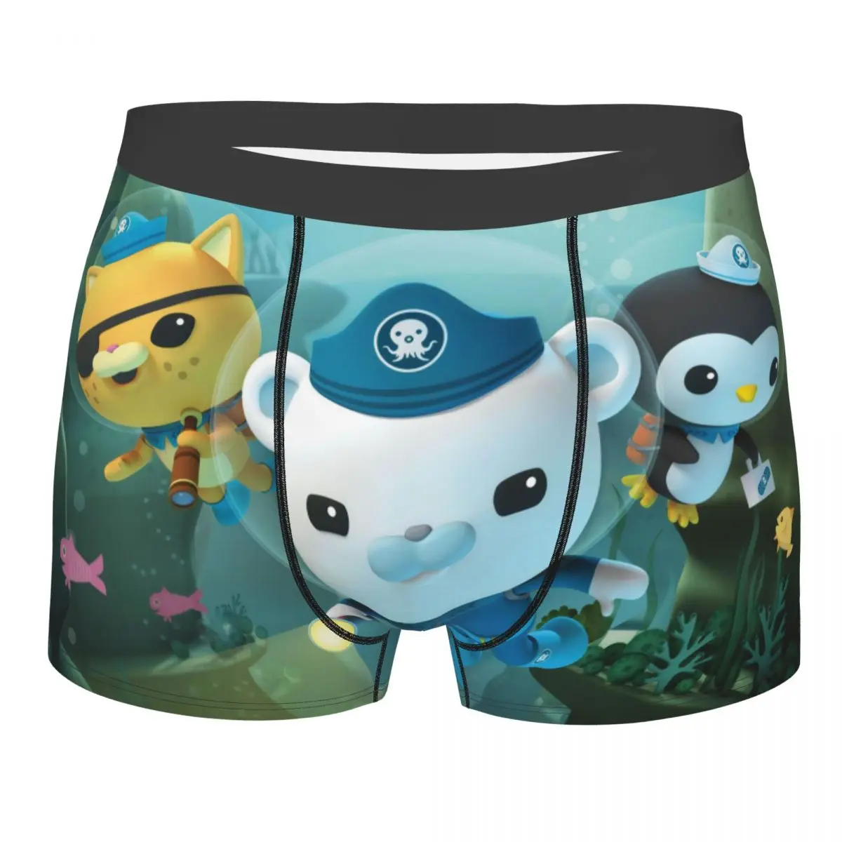 

Men Kawaii The Octonauts Cartoon Anime Underwear Novelty Boxer Briefs Shorts Panties Male Breathable Underpants Plus Size