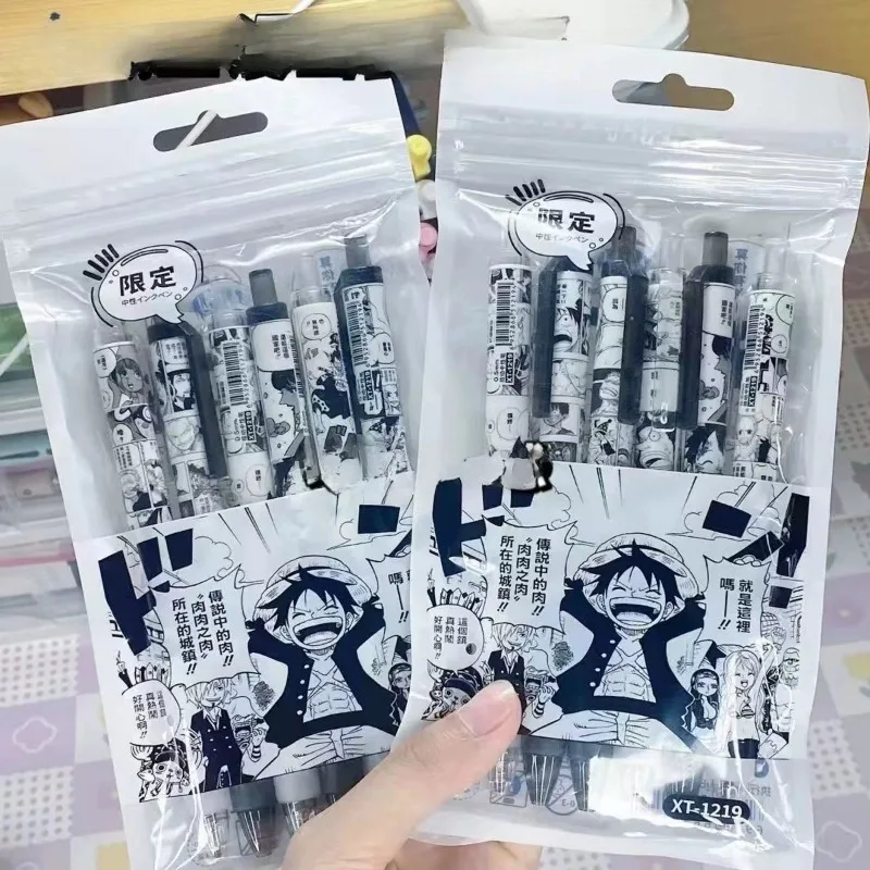 Ручка перьевая Luffy Zoro Nami гелевая ручка для школы и офиса 6 шт./упаковка