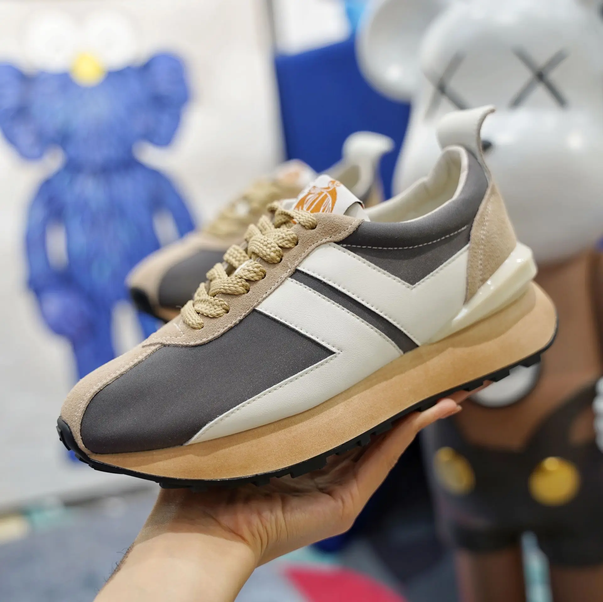 

2022 высокое качество дизайнерская парная обувь Gump Модные женские вафельные кроссовки мужская повседневная обувь на плоской платформе