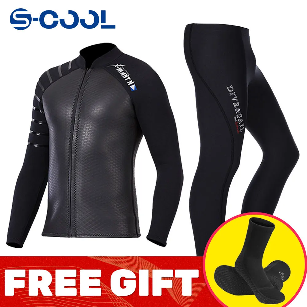 

Men Women Neoprene Wetsuit 2MM 3MM Scuba Diving Suit for Surf Snorkeling Fishing Spearfishing Kitesurf Equipment Jacket Pants