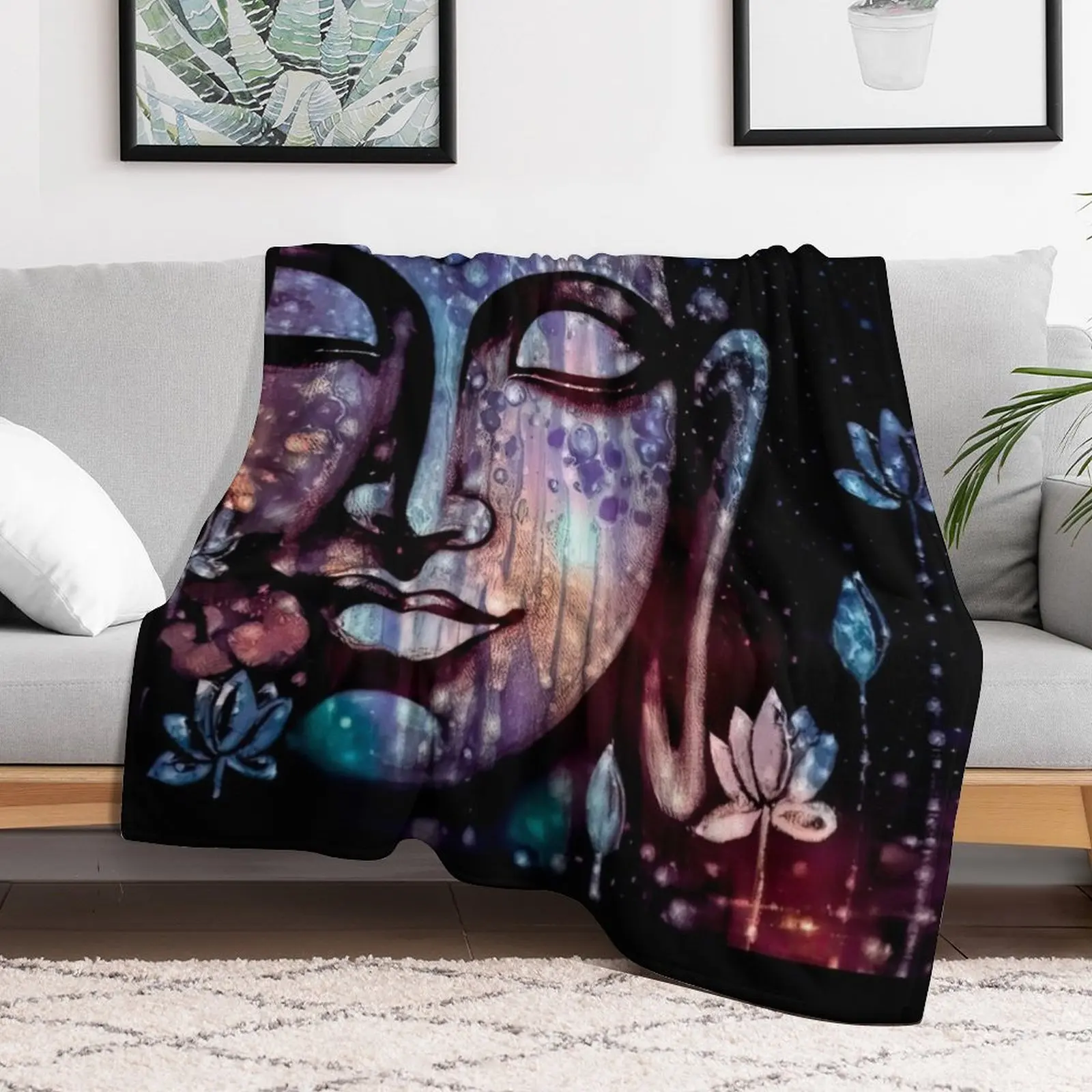 ФИОЛЕТОВЫЙ БУДДИ - STELLAR GLOW Плед Роскошное теплое зимнее постельное белье Меховые