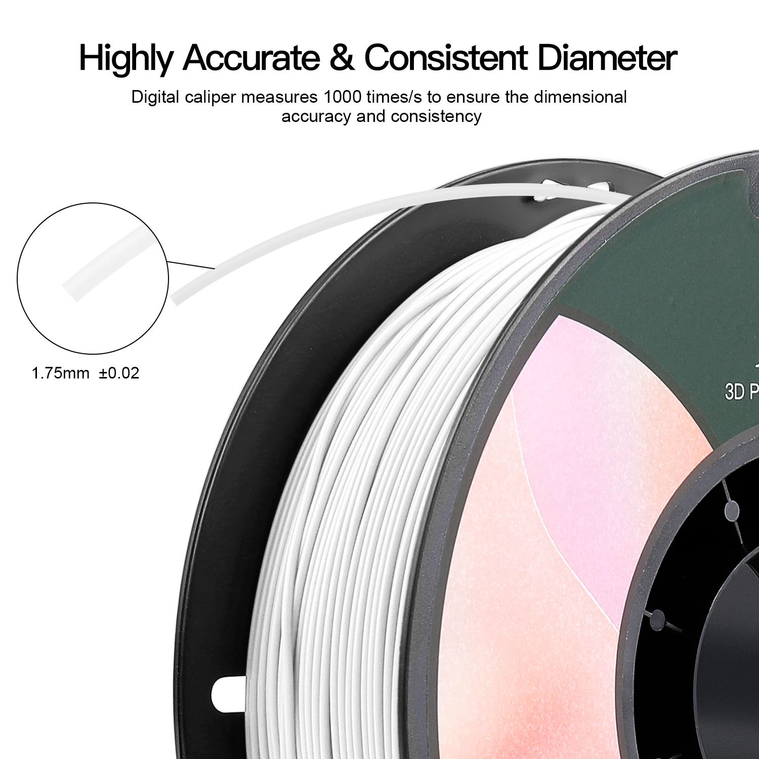 Нить для 3D-принтера CREALITY 3D PLA 1 75 мм кг пластиковый материал 3d-печати черный/белый