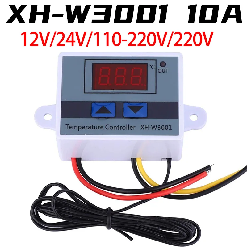 XH-W3001 10A 12 В 24 110 220 переменного тока цифровой светодиодный регулятор температуры