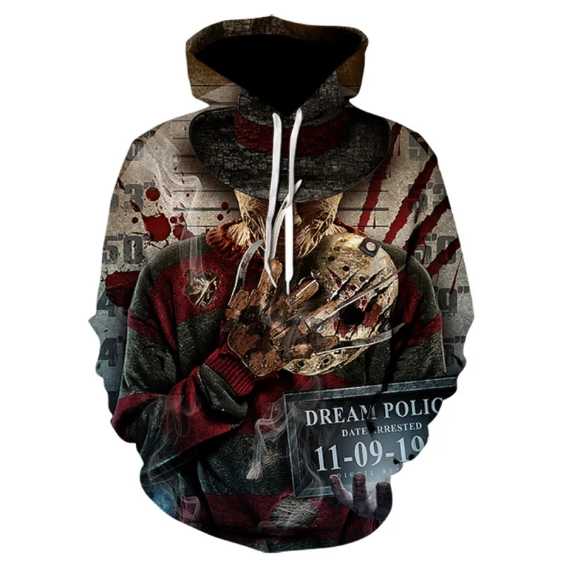 

Men hoodies horror movie 3D hoodie print fashion jacket sweater sweatshirt autumn casual coat for Women unisex size small S-6XL