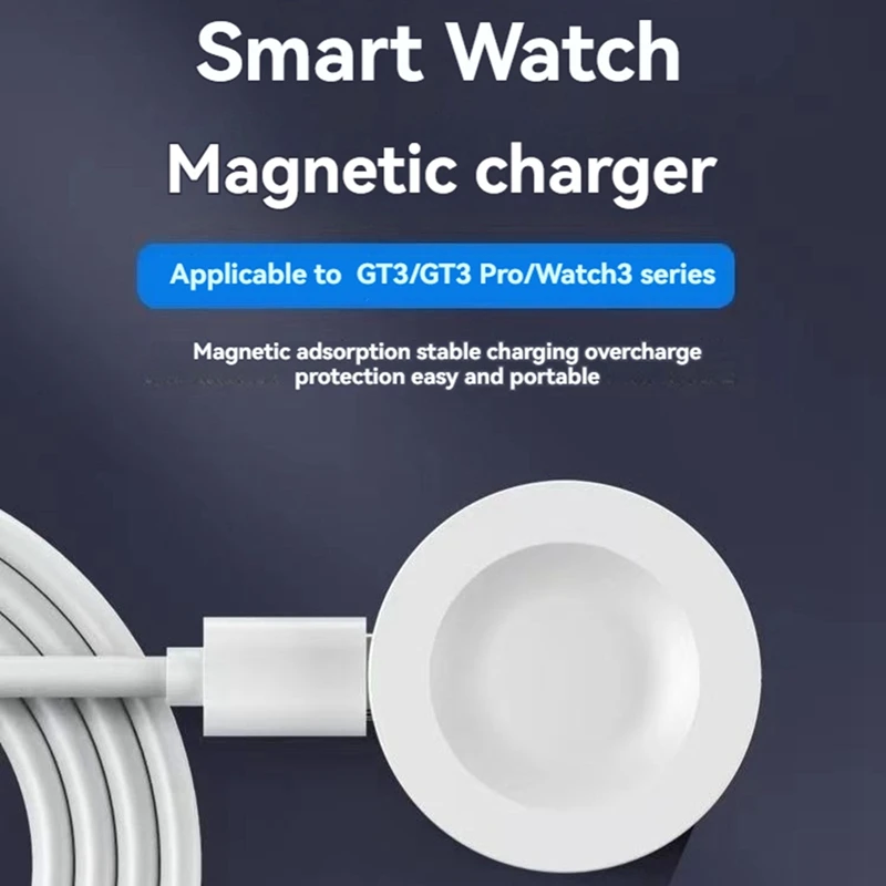 Фото Беспроводное магнитное зарядное устройство для Huawei Watch 4 3 Pro D GT5 GT4 GT3 GT3 Pro GT Cyber Runne GT 2022 Smart Watch №5