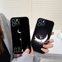cute astronaut spaceship soft silicon phone case for apple iphone 13 12 plus 11 pro msx xs xr x liquid silicon soft back cover