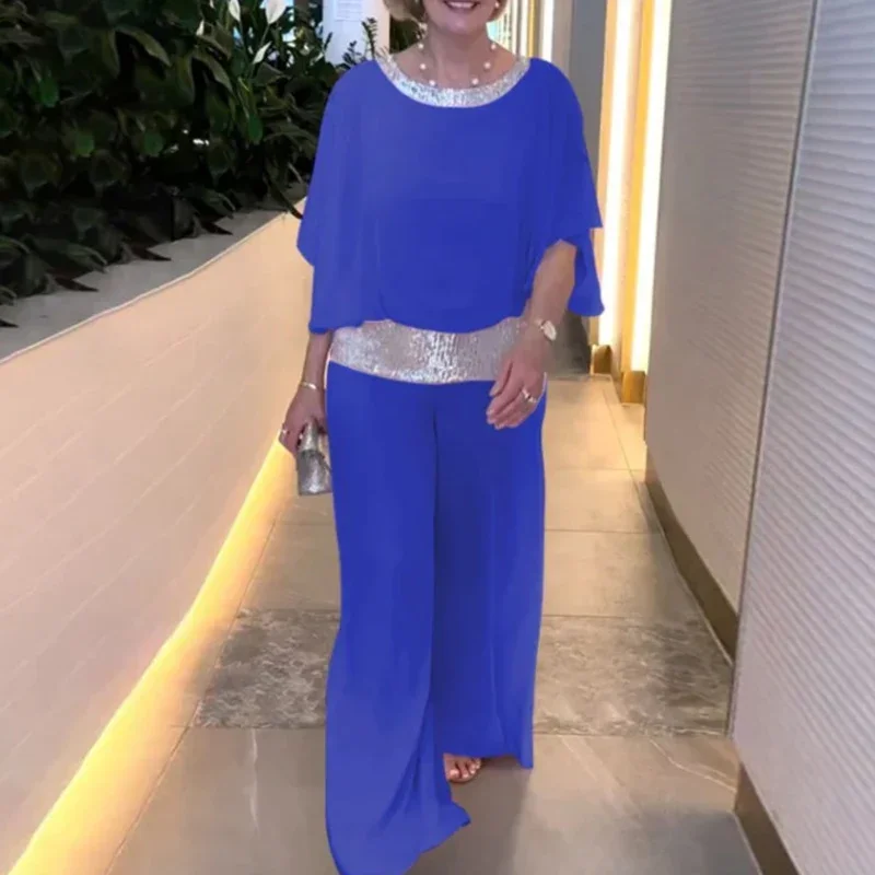 Женский модный костюм в стиле пэчворк Элегантная блузка с круглым вырезом и