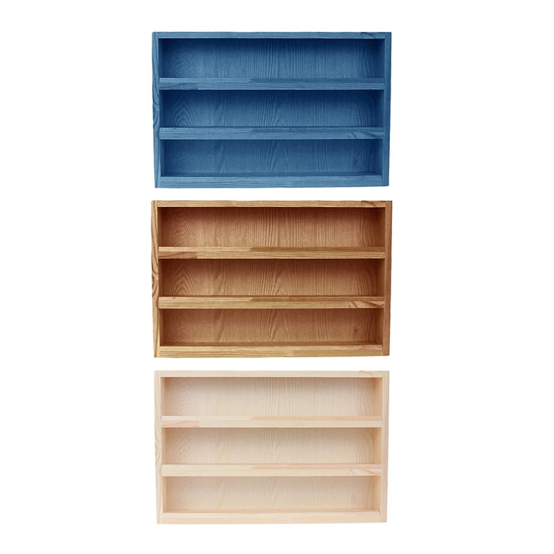 

SEWS-3 Ties Desktop Storage Rack Mini Tabletop Bookcase File Holder Making Tape Storage Display Shelf Doll Collection Case