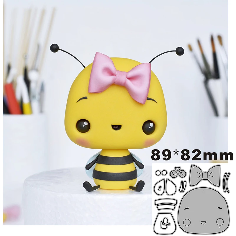 

2022 New Cute Animal Bee Bow Metal Cutting Dies for Scrapbooking Paper Craft and Card Making Embossing Decor No Stamps