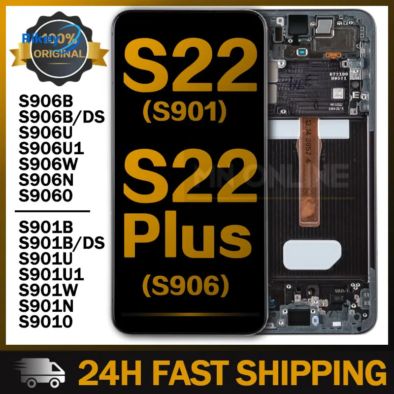 

Новый оригинальный Дисплей для Samsung S22 5G S901 S901B S901B/DS, ЖК-дисплей с сенсорным экраном и дигитайзером для Samsung Galaxy S22 Plus 5G S906 S906B