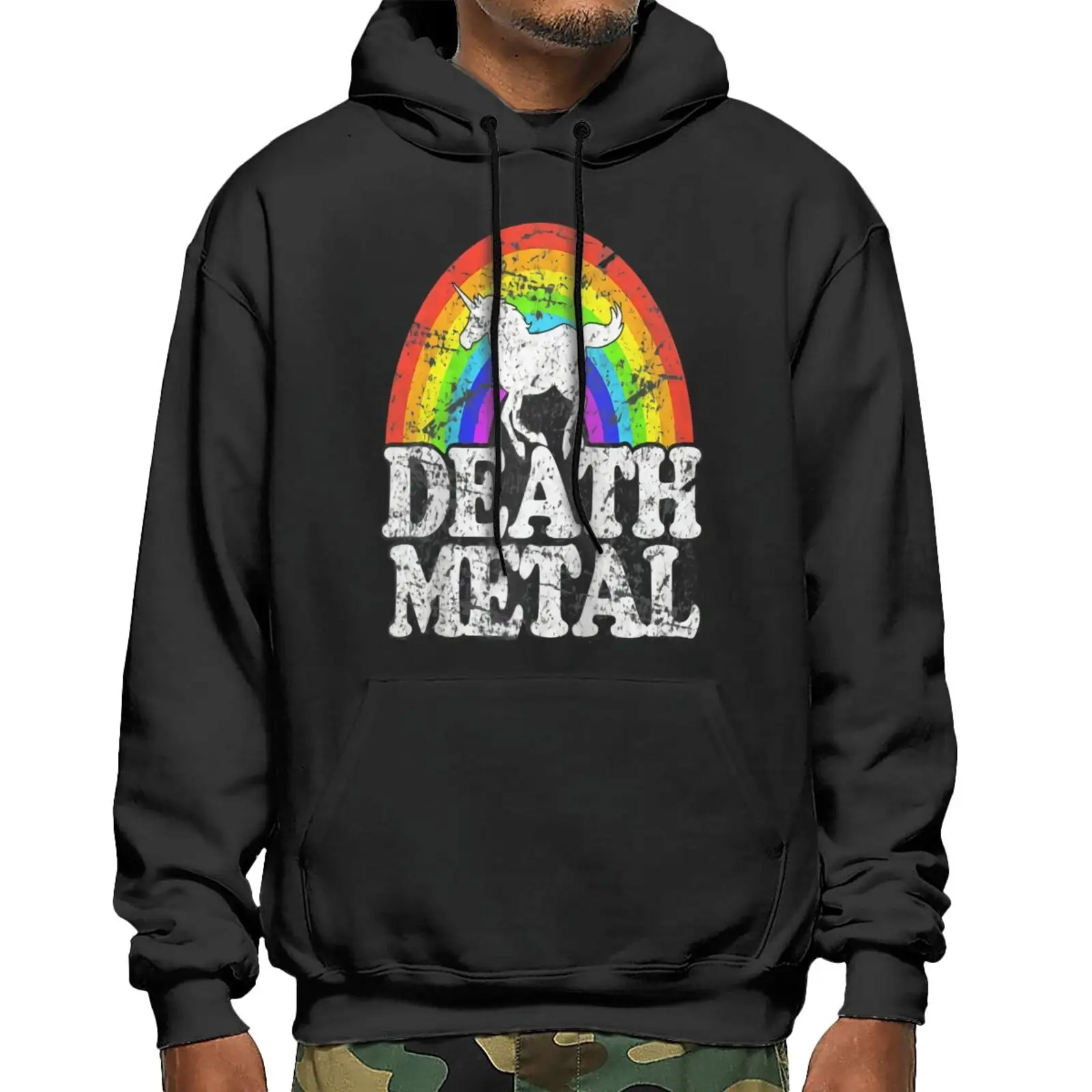 

Мужские костюмы для косплея Единорог и смерти из металла, свитшоты, мужские зимние свитеры и толстовки, Женские аниме косплей