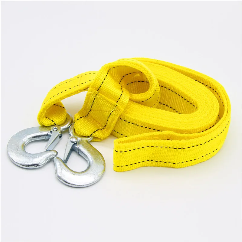 Wholesale Auto Accessories Factory Direct Sales Hook Type Double Cloth Nylon Rope 4 Meters Pull Towing Strap
