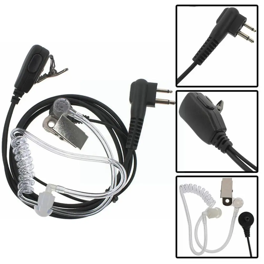 

1pcs Air Covert Acoustic Tube Earpiece For 2 Pin Radios With Ptt Mic Function Air Tube Earpiece L0u2