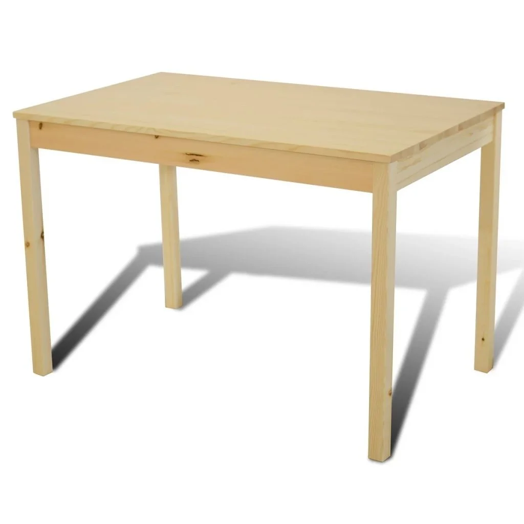 

Wooden Dining Table with 4 Chairs Natural