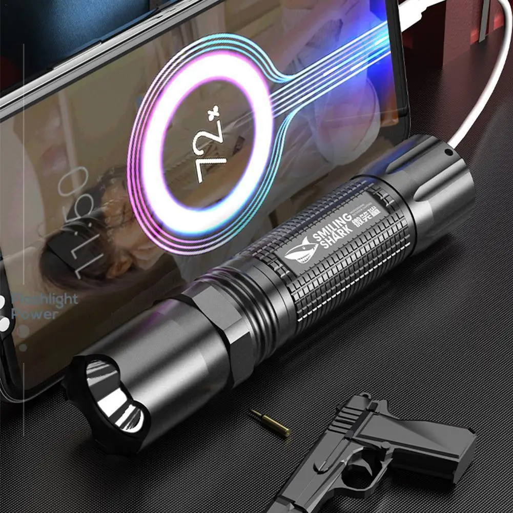 

Portable Flashlight Strong Light Rechargeable Bicycle Lights LED Torch Battery Zoom 3 Modes Adjustable Outdoor Camping Emergency