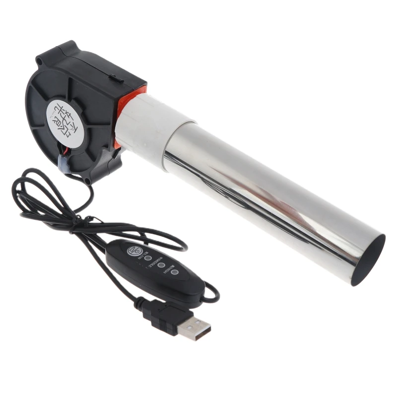 

USB-воздуходувка для барбекю, портативный вентилятор для барбекю, ручной вентилятор для барбекю, воздушный USB-вентилятор 5 В, легкий портативн...