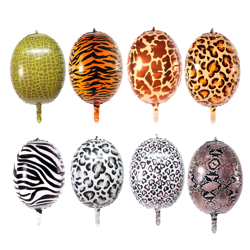

New 22 Inch 4D Round Animal Pattern Aluminum Balloon Birthday Party Decoration Layout Foil Ball Wholesale
