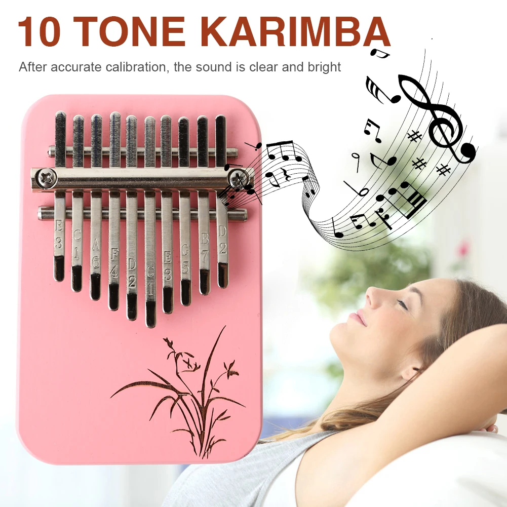 

10 Key Kalimba African Finger Thumb Piano Wooden Keyboard Percussion Instrument Music Gift for Kids Children Beginner