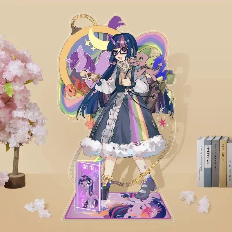 Фото Мультяшные фигурки My Little Pony: Кавайные акриловые стенд-модели Рэйнбоу Дэш, Твайлайт Спаркл, Рарити. Настольные украшения, подарки для фанатов и коллекционеров. №5