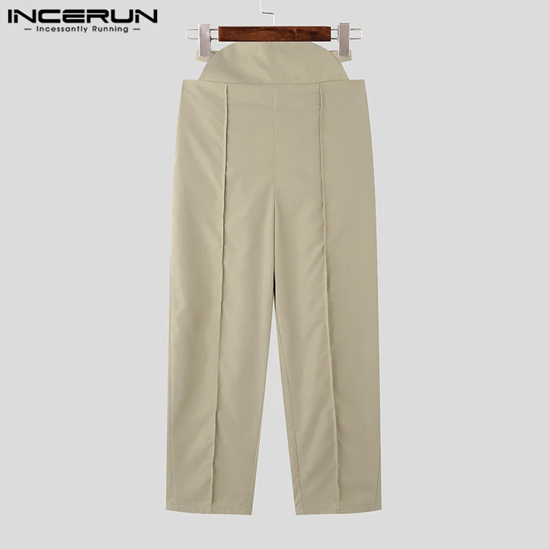 INCERUN мужские повседневные длинные брюки с индивидуальным дизайном осень 2024