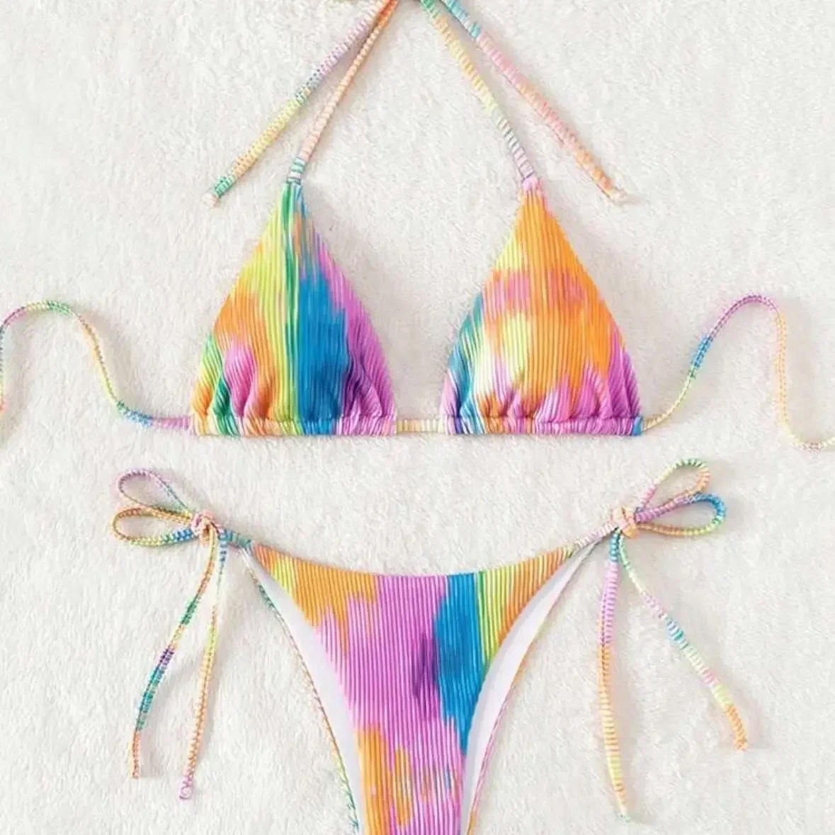 2024 новый костюм-двойка бикини сексуальный купальник женский с накладкой на грудь