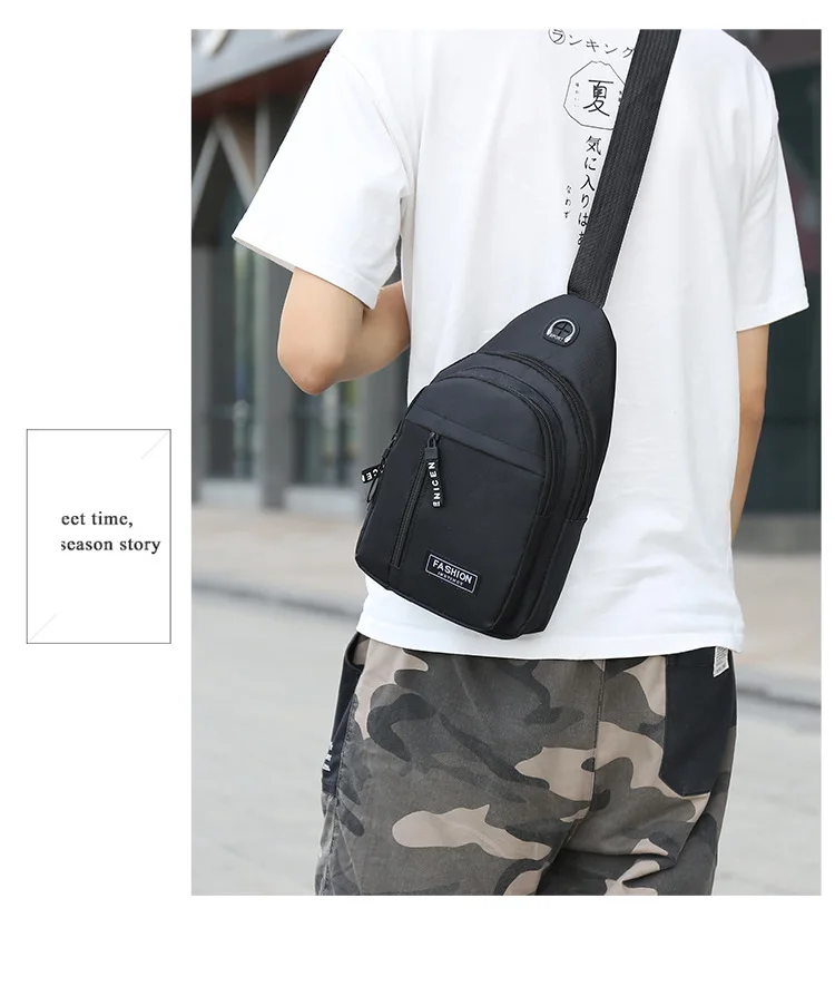 Waist Bags for Men Shoulder Bag Solid Color Chest Bag Outdoor Casual Fashion Small Satchel Simple Small Chest Packs Waist Pack