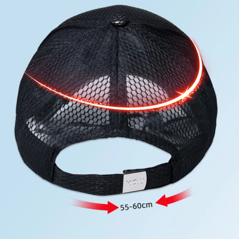 Baseball Cap New Style Sport Hat Adjustable Brim with Windproof Rope for Man Women Outdoor Sun Hat Breathable Material