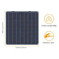 50w 16v flexible solar panel 50 watt kit battery charger car camping diy rv marine available in black or white