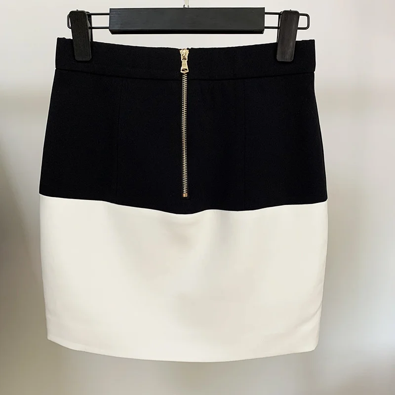 

Fashion The Latest Designer Skirt In 2023 Women's Color Lion Button Matching Bag Hip Miniskirt Skir