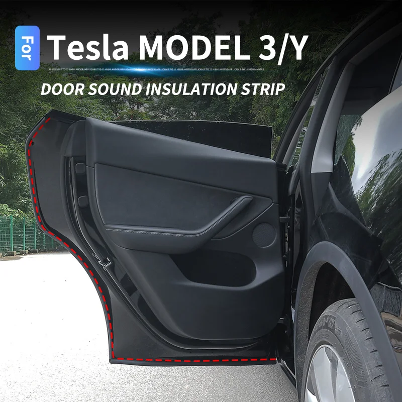 

For Tesla Model 3 Y 2021 2022 full car sound insulation seal strip shock absorber door waterproof strip modified car accessories