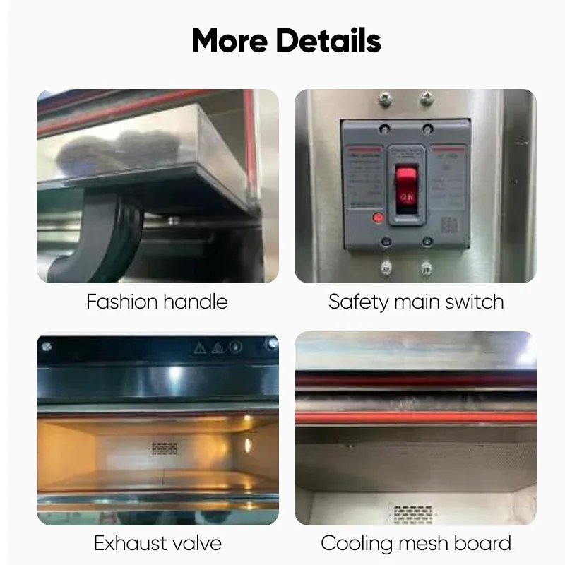Фото 【Хит продаж】1-слойная 1-противневая электрическая печь Deluxe Deck Oven для коммерческого использования, для выпечки тортов, хлеба и пиццы №3