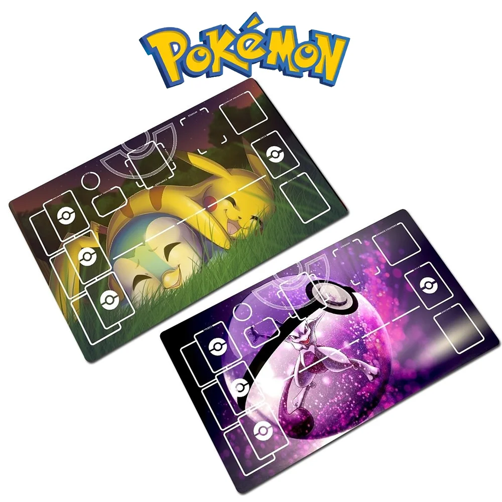 

PTCG Покемон Оригинальная карта Пикачу Mewtwo боевая игра 2 игрока боевой игровой Настольный коврик боевой коврик для карт коллекционные подарк...