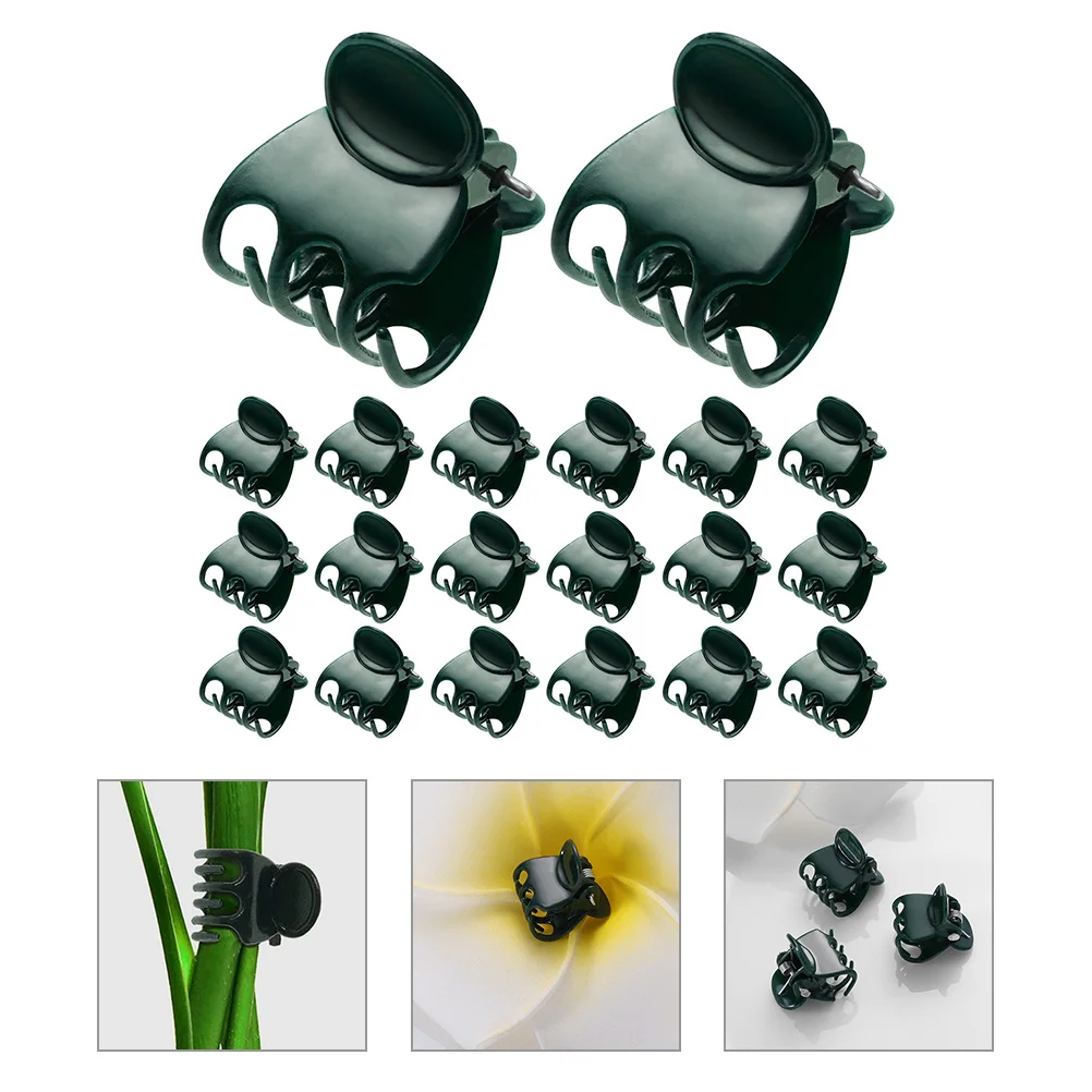 

40pcs Plant Vine Clamps Plastic Grafting Clips Plant Straightening Clips Plant Support Clamps