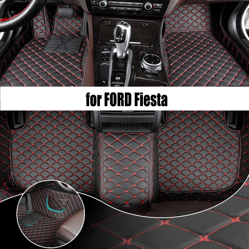 

HUTECRL Car Floor Mat for FORD Fiesta 2017-2020 Year Upgraded Version Foot Coche Accessories Carpets