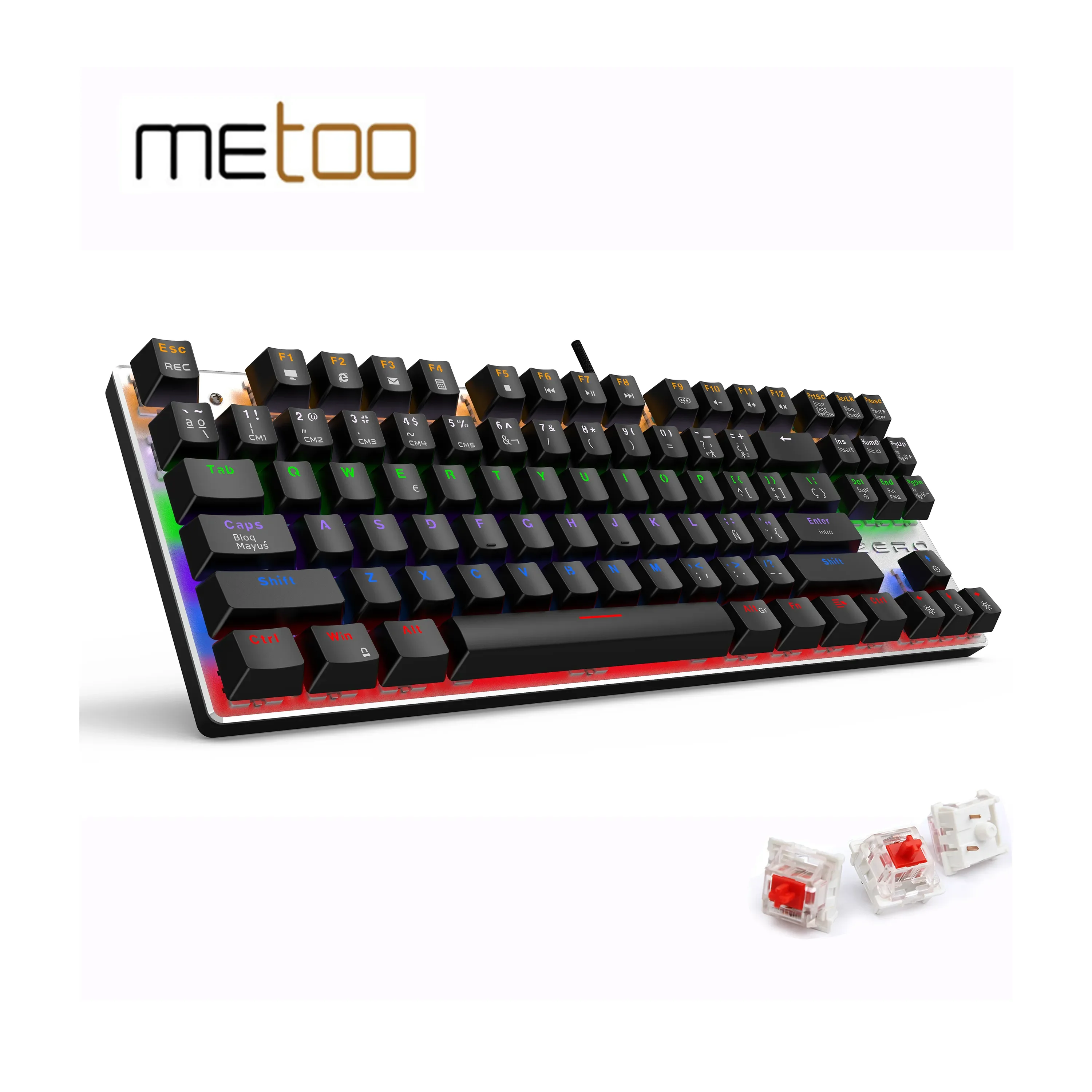 

2023New Gaming Mechanical Keyboard 87/104 Keys Red Gaming Russian Keyboard for Laptop PC for Dedicated Gamers
