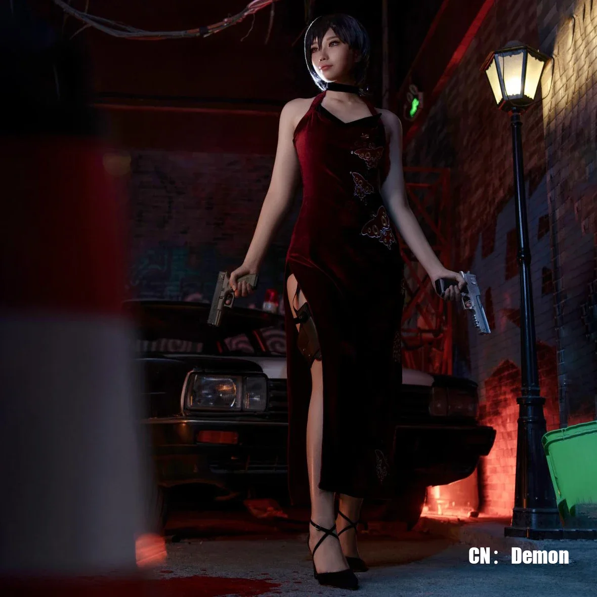 Фото Одежда для косплея Ada Wong, женский резидент 4, игра, красная бабочка, вышитая обувь Cheongsam, костюм на Хэллоуин для женщин и девочек №2