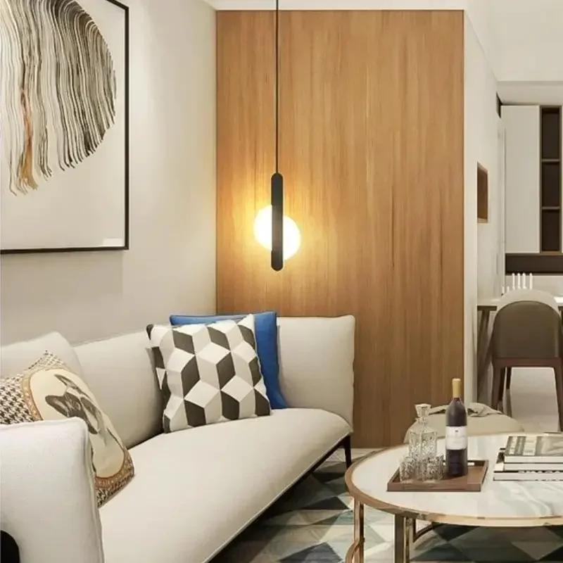 Скандинавская лампа длинная линейная роскошный черный минималистичный фон