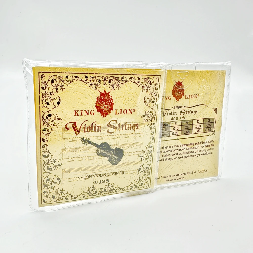 

High Quality 4/4 KING LION Nylon V138 Violin Strings Nylon String,violin parts accessories