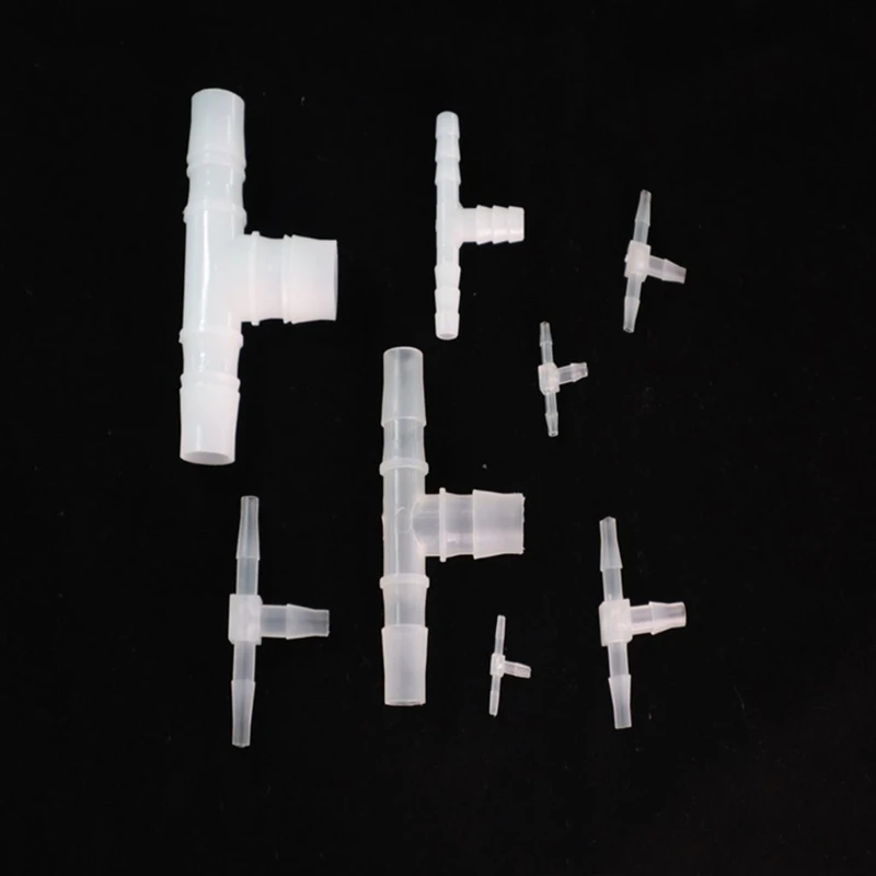 

Plastic Barb Hose Fittings T-shape Pipe Fittings Mender Adapter 3-way Hose Joint Tube Aquarium Tank Adapter （10 Sizes） B03E
