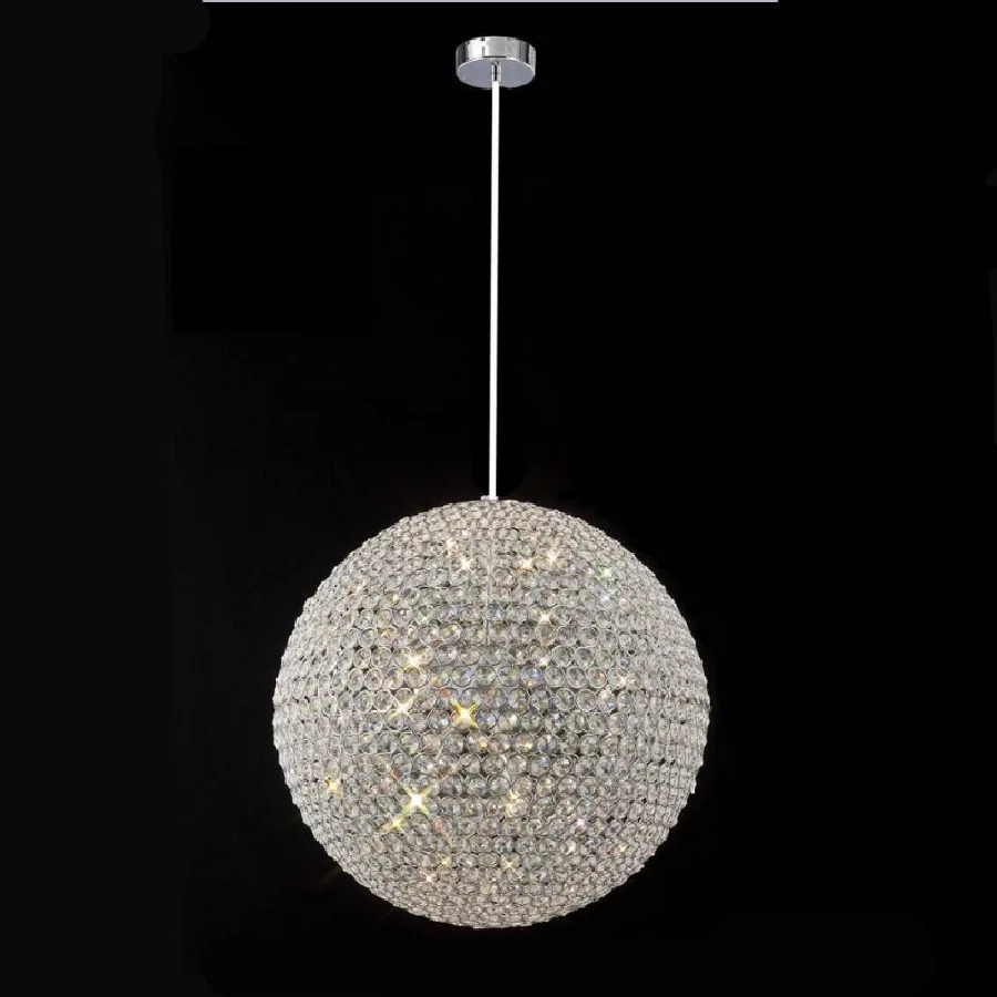 

Modern round ball Iron Chandelier diameter 15CM E27 led lamps simple crystal Chandeliers led lustre chandelier lighting