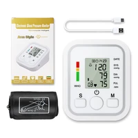 arm automatic digital blood pressure monitor home portable pulse heart rate meter lcd health care tonometer machine